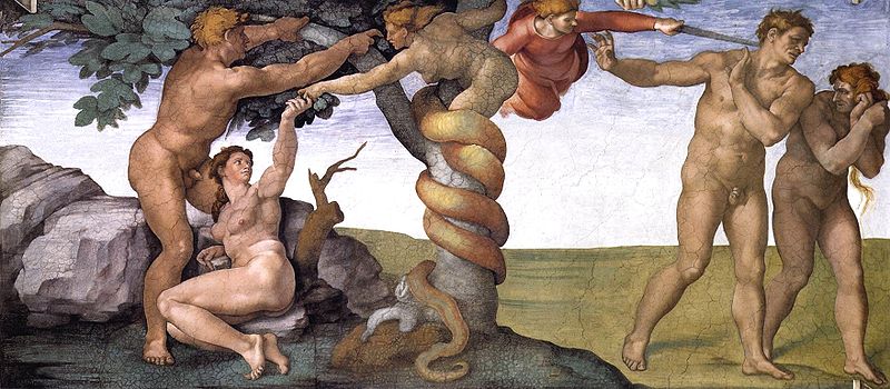 Trục xuất khỏi thiên đường của Michelangelo.